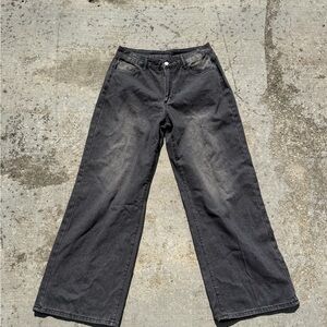 Vintage Black Washed Denim Jeans – Size L